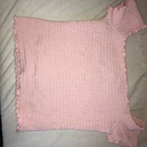 Pink off the shoulder top
